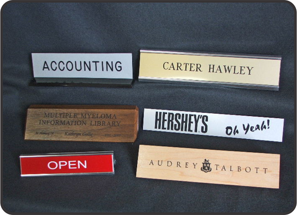 Table nameplates sign in Lagos