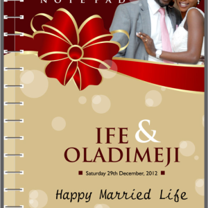 Branded wedding jotters